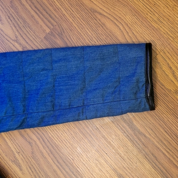 Tribal Reversible Red & Black Fleece Buffalo Plaid Denim Jacket M A26 - Picture 10 of 14